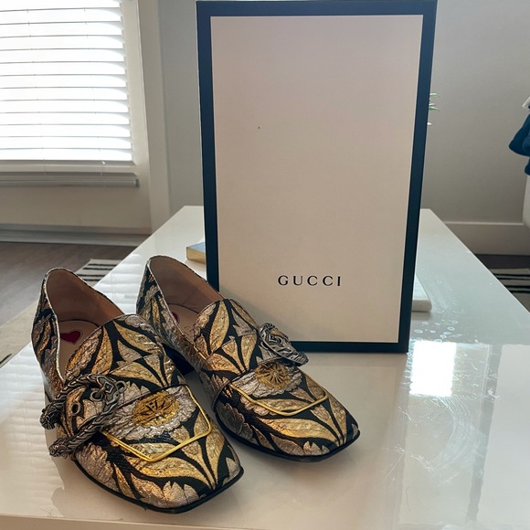 Gucci Shoes - Women's Metallic Dionysus Brocade